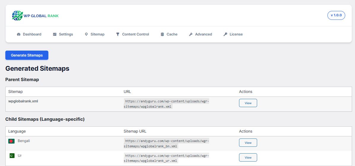 Automated XML sitemaps and hreflang tags for global SEO